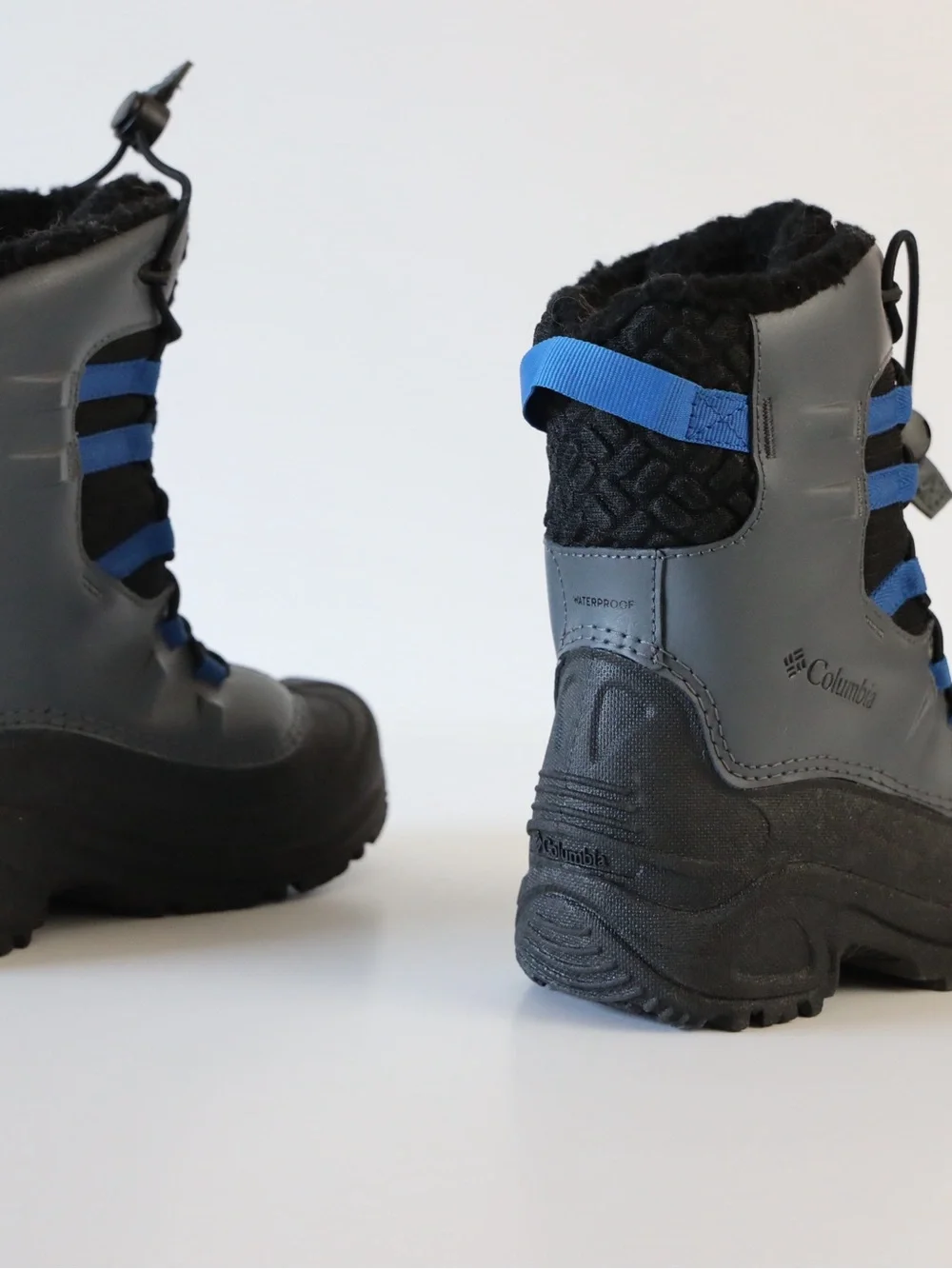 Kids Black and Blue Snow Boots